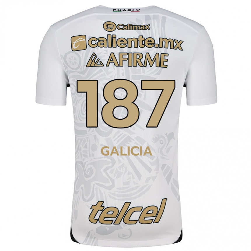 Niño Fútbol Camiseta Carlos Galicia #187 Blanco Negro 2ª Equipación 2024/25 Perú