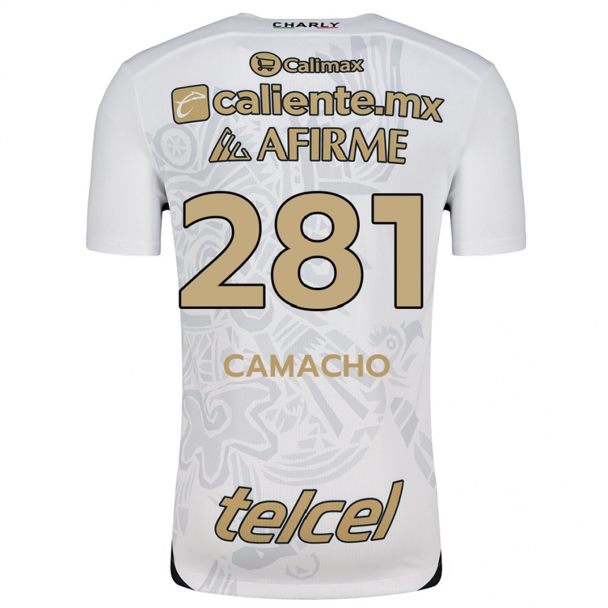 Niño Fútbol Camiseta Javier Camacho #281 Blanco Negro 2ª Equipación 2024/25 Perú