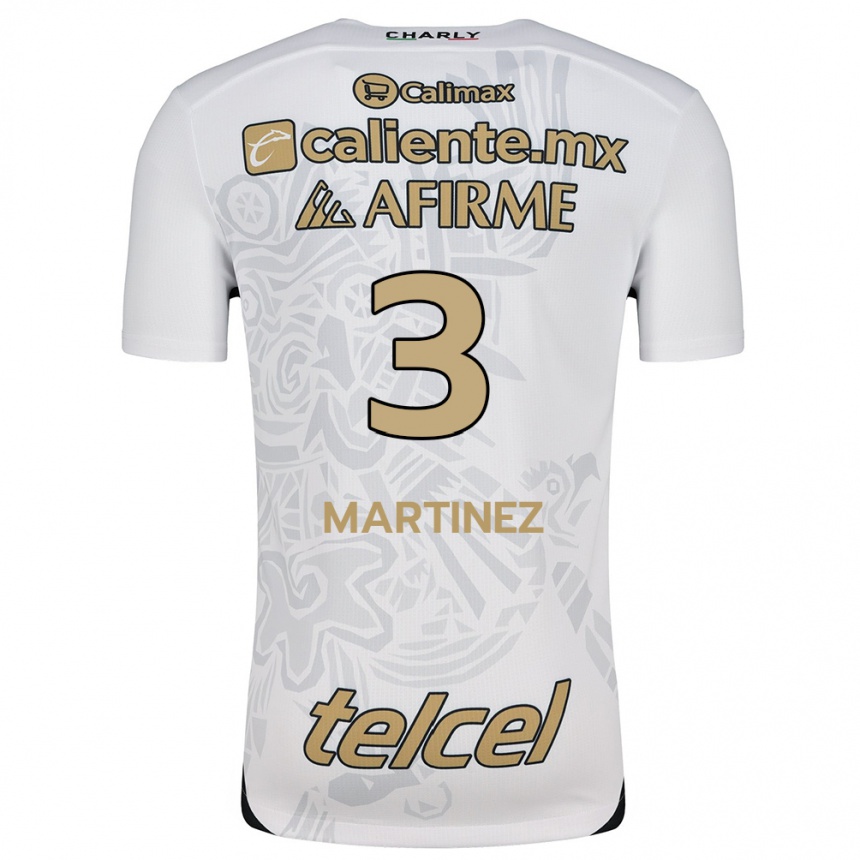 Niño Fútbol Camiseta Nathaly Martínez #3 Blanco Negro 2ª Equipación 2024/25 Perú