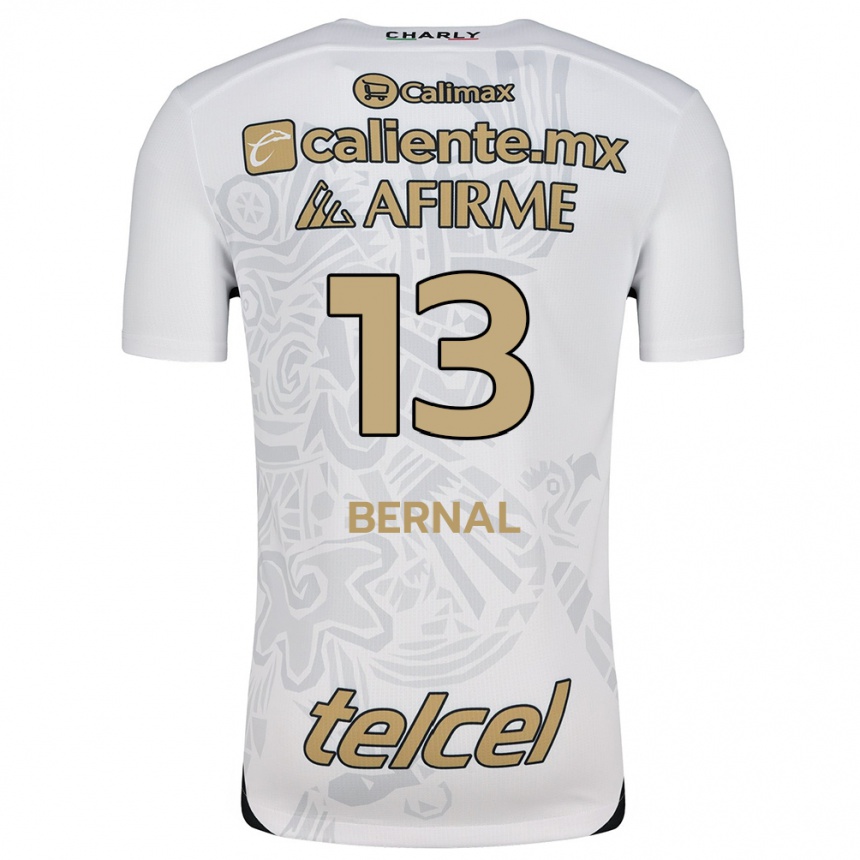 Niño Fútbol Camiseta Mayra Pelayo-Bernal #13 Blanco Negro 2ª Equipación 2024/25 Perú