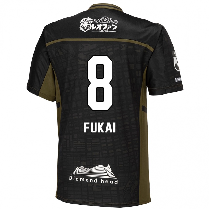 Niño Fútbol Camiseta Kazuki Fukai #8 Verde Negro 2ª Equipación 2024/25 Perú