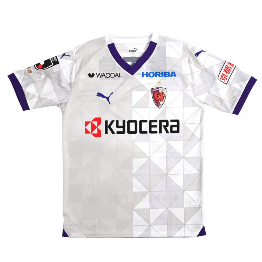 Niño Fútbol Camiseta Shinnosuke Fukuda #2 Blanco Morado 2ª Equipación 2024/25 Perú