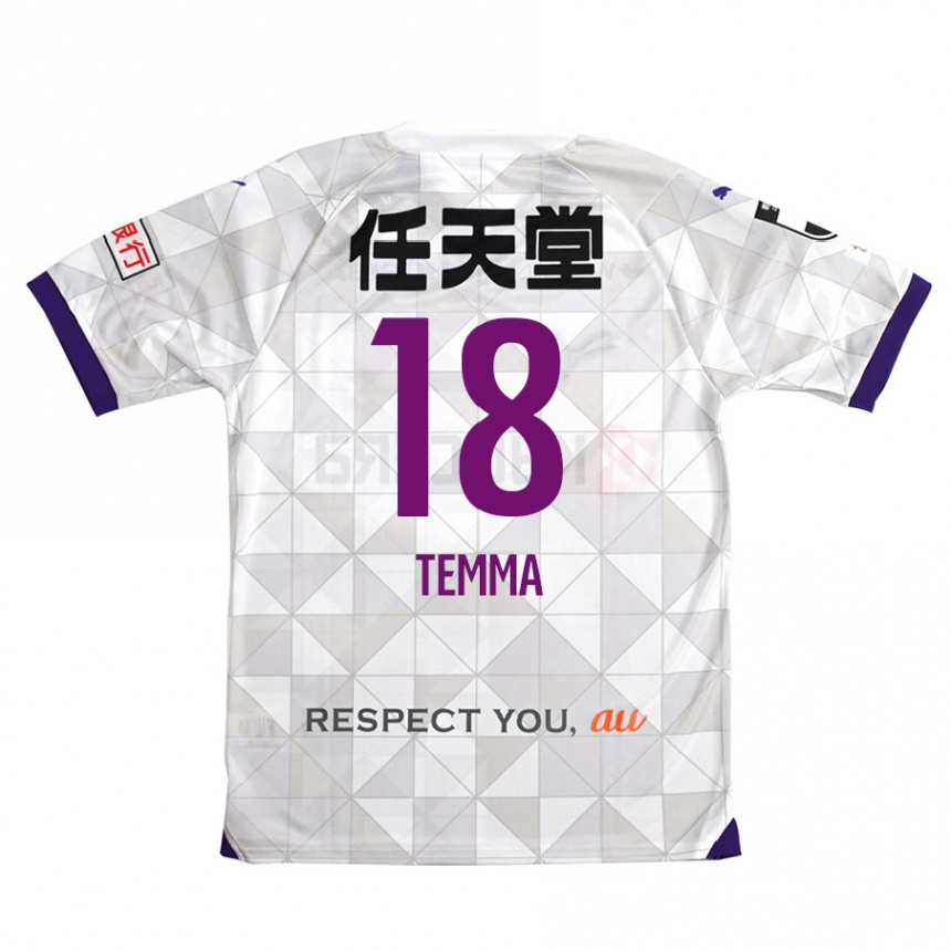 Niño Fútbol Camiseta Temma Matsuda #18 Blanco Morado 2ª Equipación 2024/25 Perú