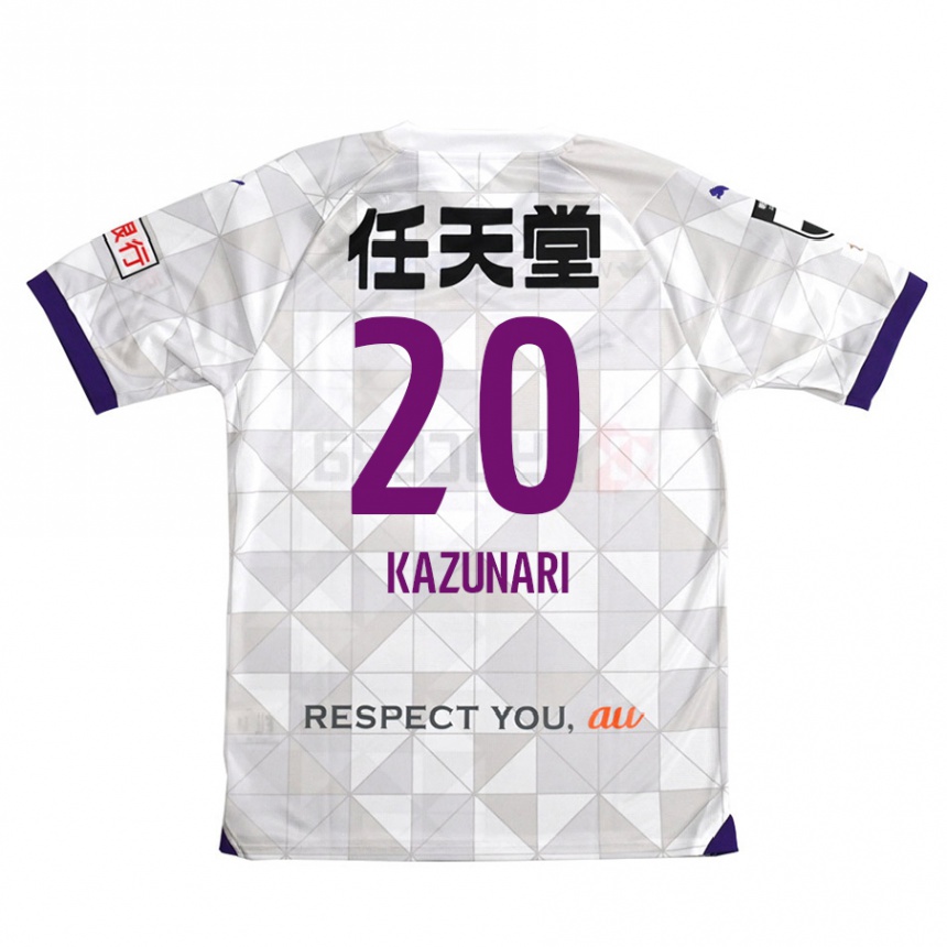 Niño Fútbol Camiseta Kazunari Kita #20 Blanco Morado 2ª Equipación 2024/25 Perú