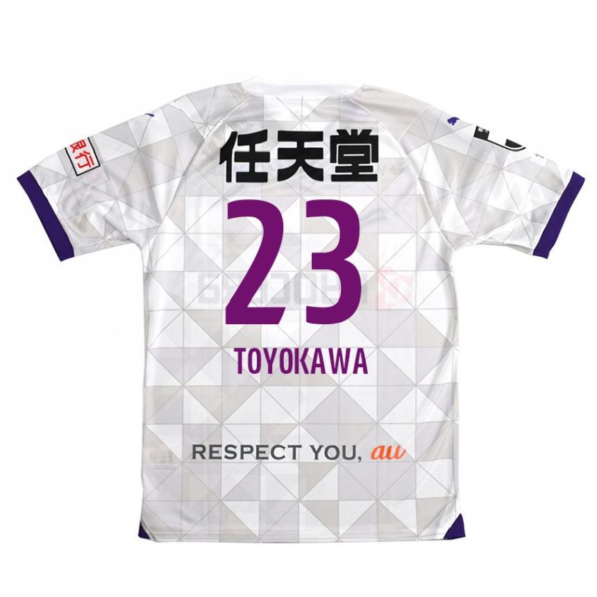 Niño Fútbol Camiseta Yuta Toyokawa #23 Blanco Morado 2ª Equipación 2024/25 Perú