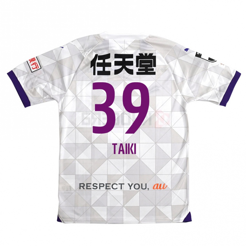 Niño Fútbol Camiseta Taiki Hirato #39 Blanco Morado 2ª Equipación 2024/25 Perú