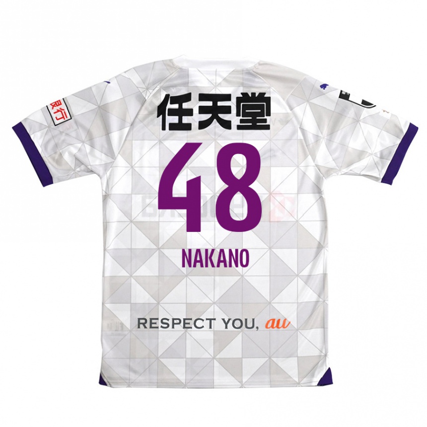 Niño Fútbol Camiseta Ryuma Nakano #48 Blanco Morado 2ª Equipación 2024/25 Perú