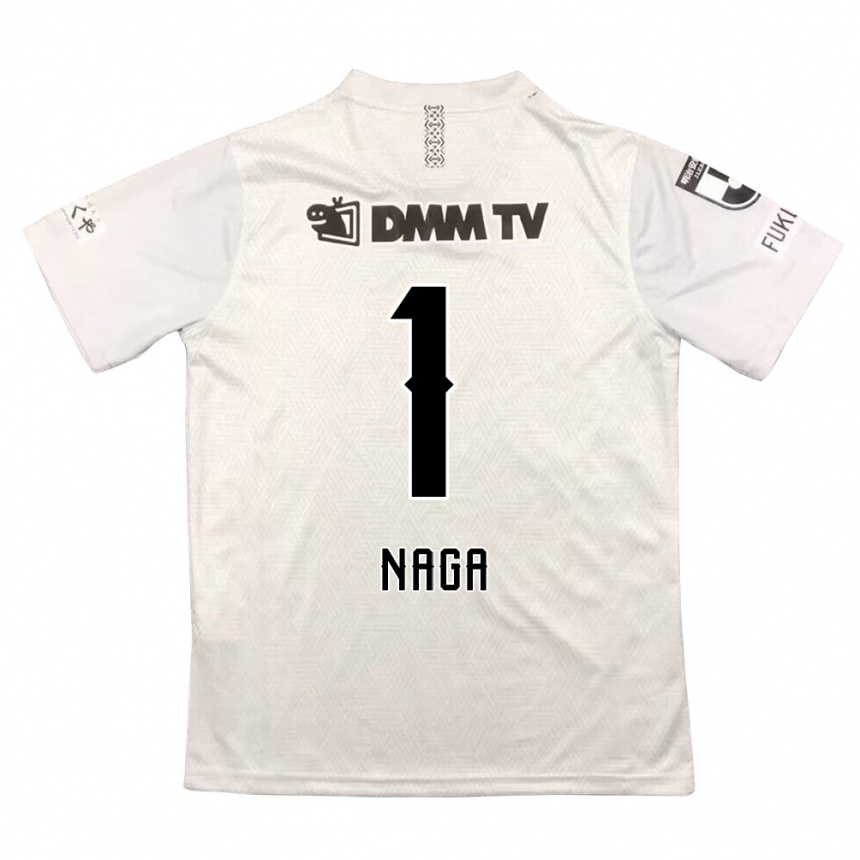 Niño Fútbol Camiseta Takumi Nagaishi #1 Gris Negro 2ª Equipación 2024/25 Perú