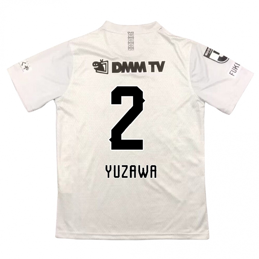 Niño Fútbol Camiseta Masato Yuzawa #2 Gris Negro 2ª Equipación 2024/25 Perú