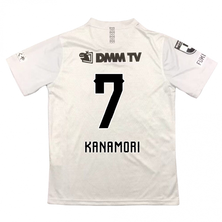 Niño Fútbol Camiseta Takeshi Kanamori #7 Gris Negro 2ª Equipación 2024/25 Perú