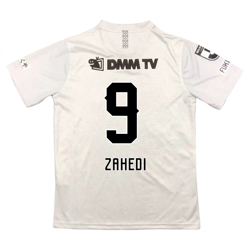 Niño Fútbol Camiseta Shahab Zahedi #9 Gris Negro 2ª Equipación 2024/25 Perú