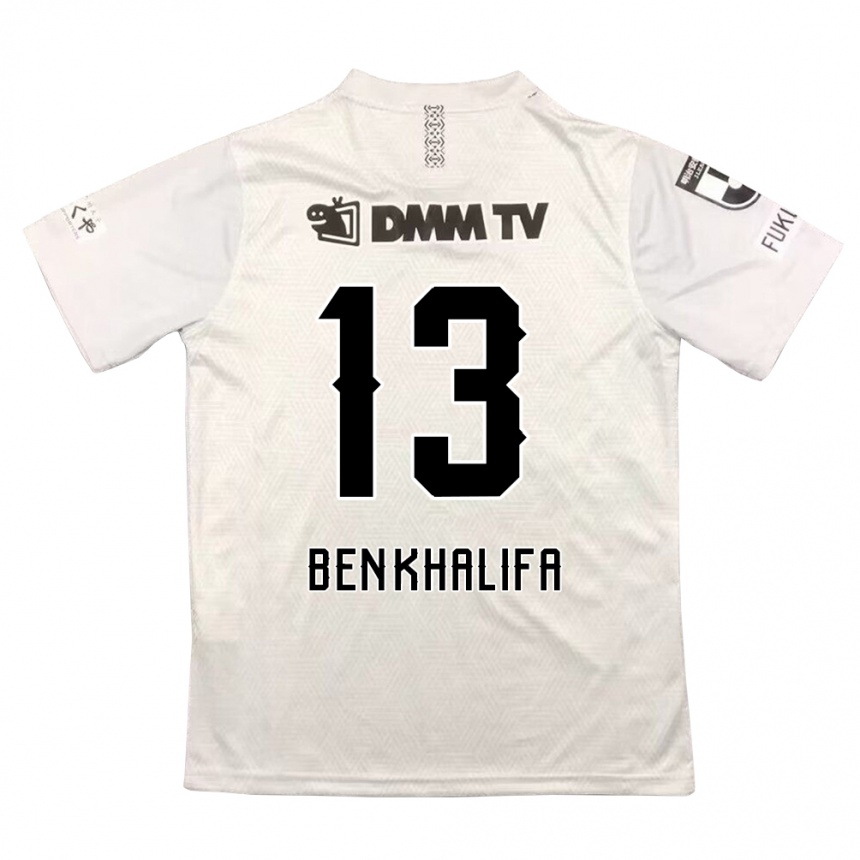 Niño Fútbol Camiseta Nassim Ben Khalifa #13 Gris Negro 2ª Equipación 2024/25 Perú