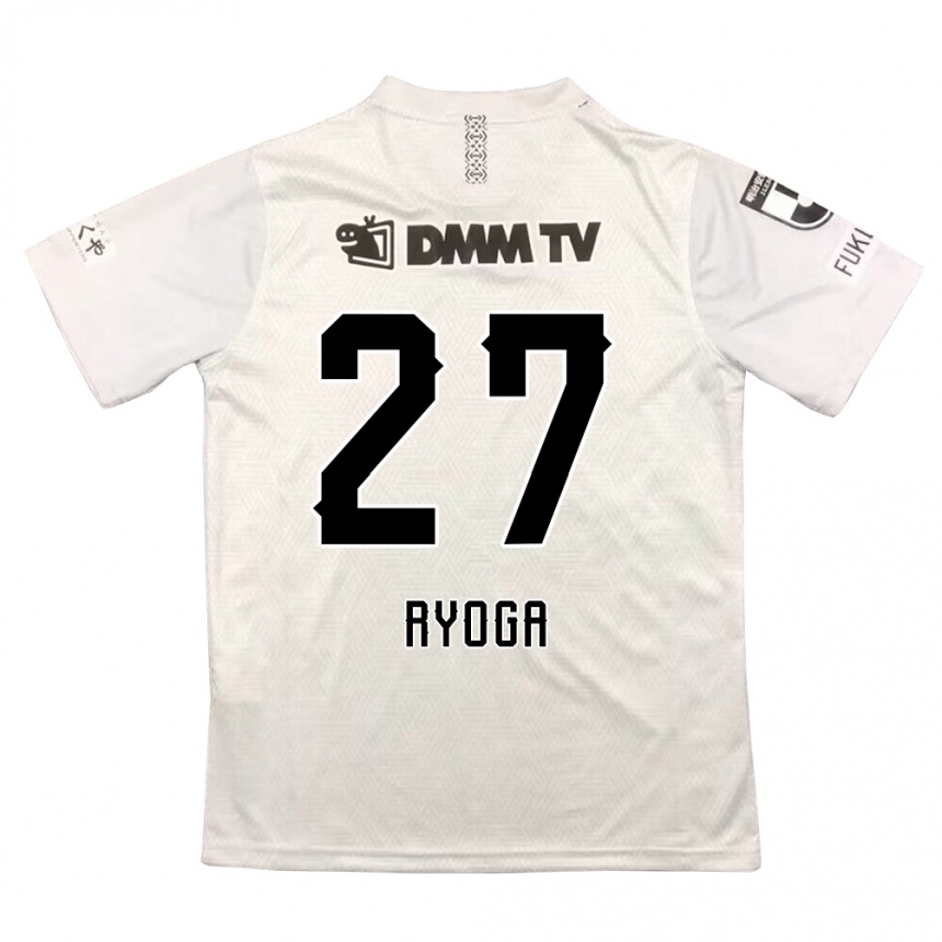 Niño Fútbol Camiseta Ryoga Sato #27 Gris Negro 2ª Equipación 2024/25 Perú