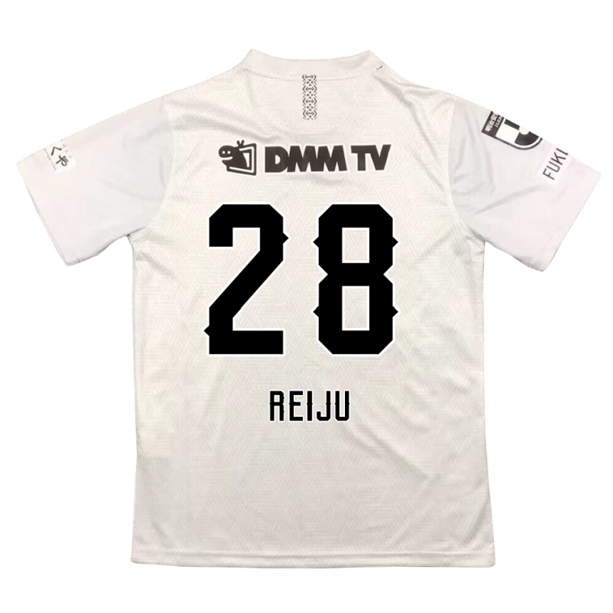 Niño Fútbol Camiseta Reiju Tsuruno #28 Gris Negro 2ª Equipación 2024/25 Perú