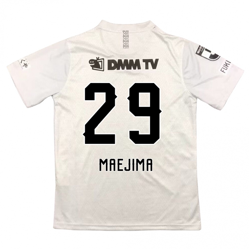 Niño Fútbol Camiseta Yota Maejima #29 Gris Negro 2ª Equipación 2024/25 Perú