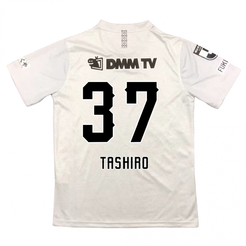 Niño Fútbol Camiseta Masaya Tashiro #37 Gris Negro 2ª Equipación 2024/25 Perú