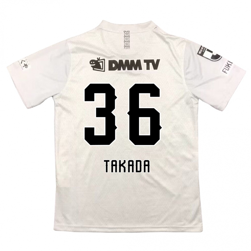 Niño Fútbol Camiseta Seiya Takada #36 Gris Negro 2ª Equipación 2024/25 Perú