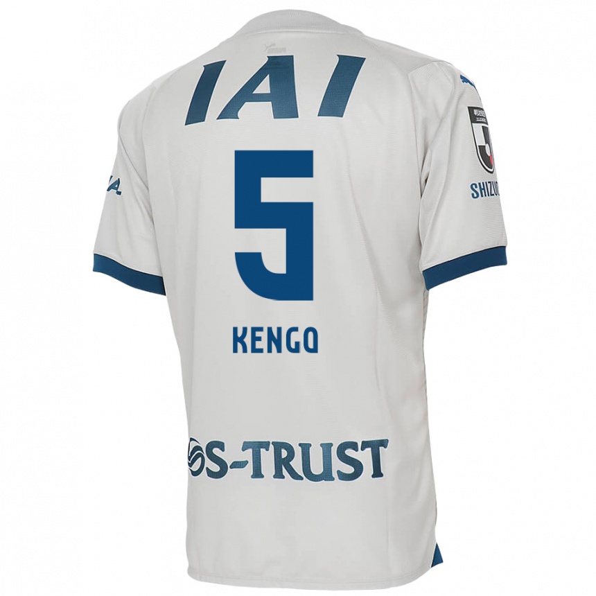 Niño Fútbol Camiseta Kengo Kitazume #5 Blanco Azul 2ª Equipación 2024/25 Perú