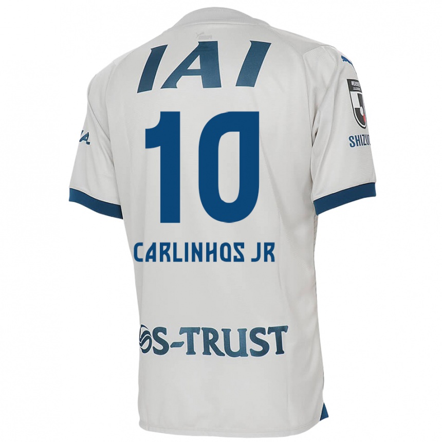 Niño Fútbol Camiseta Carlinhos Junior #10 Blanco Azul 2ª Equipación 2024/25 Perú