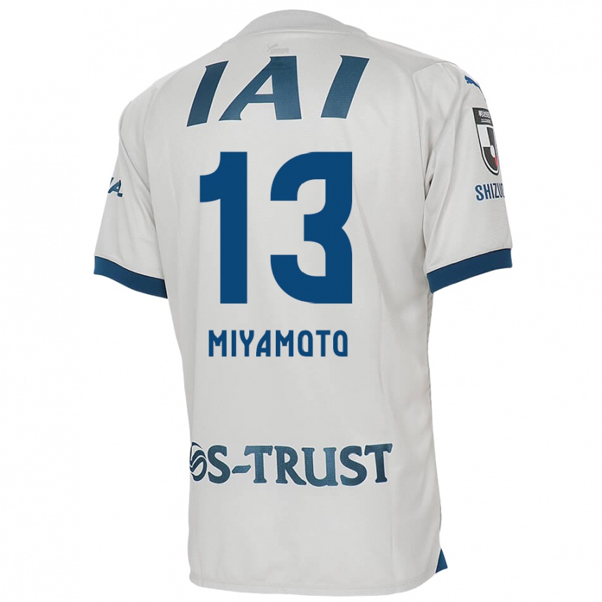 Niño Fútbol Camiseta Kota Miyamoto #13 Blanco Azul 2ª Equipación 2024/25 Perú