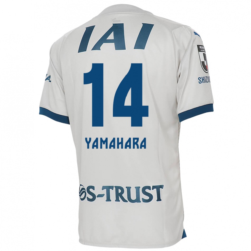 Niño Fútbol Camiseta Reon Yamahara #14 Blanco Azul 2ª Equipación 2024/25 Perú