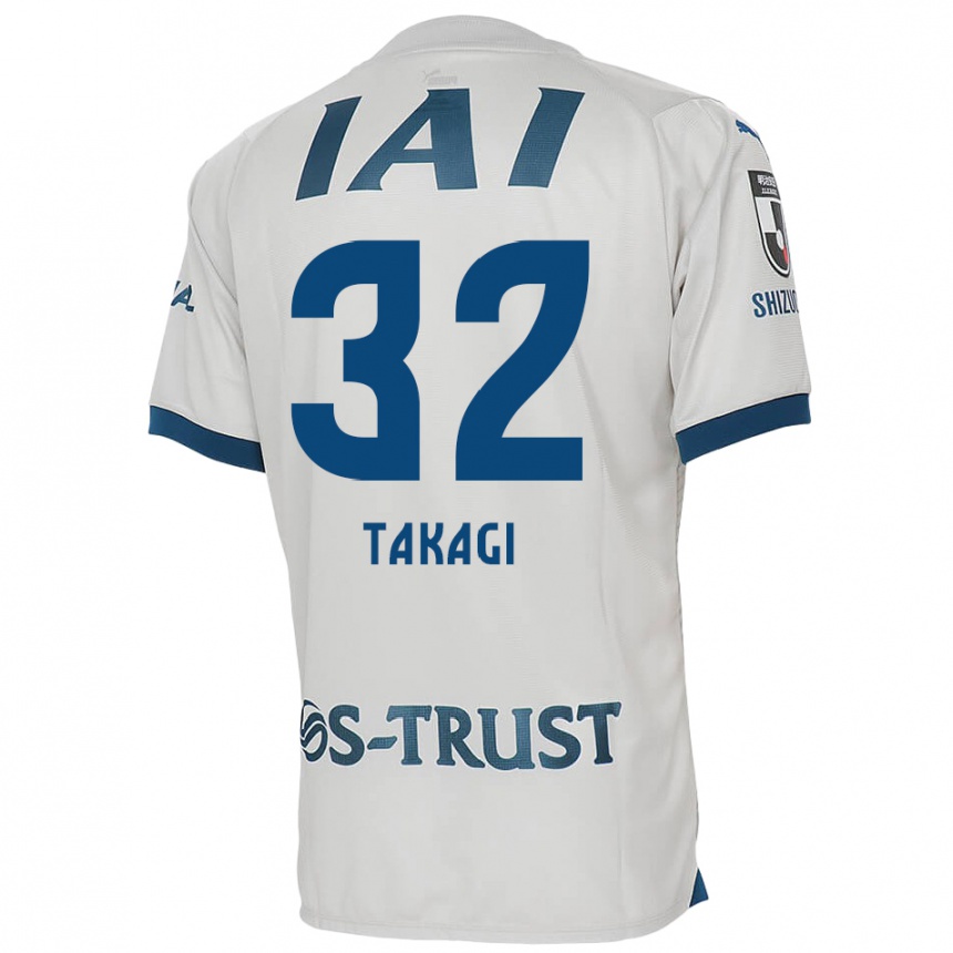 Niño Fútbol Camiseta Sen Takagi #32 Blanco Azul 2ª Equipación 2024/25 Perú