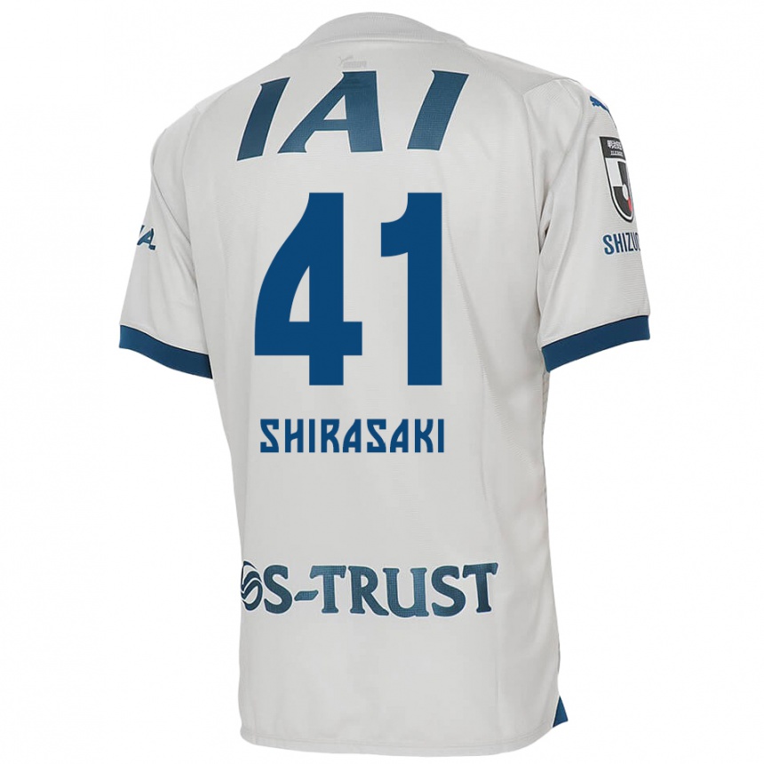 Niño Fútbol Camiseta Ryohei Shirasaki #41 Blanco Azul 2ª Equipación 2024/25 Perú