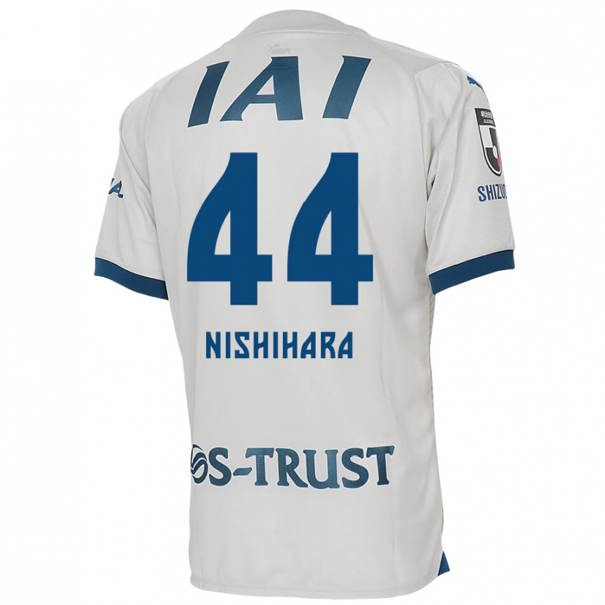 Niño Fútbol Camiseta Motoki Nishihara #44 Blanco Azul 2ª Equipación 2024/25 Perú