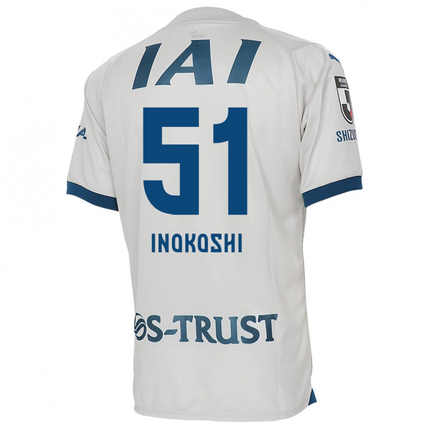 Niño Fútbol Camiseta Yui Inokoshi #51 Blanco Azul 2ª Equipación 2024/25 Perú