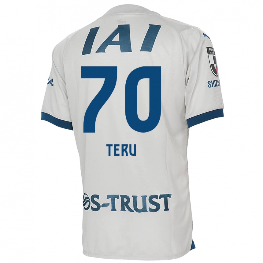 Niño Fútbol Camiseta Teruki Hara #70 Blanco Azul 2ª Equipación 2024/25 Perú