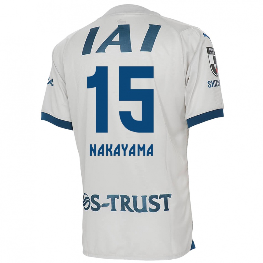 Niño Fútbol Camiseta Atsuki Nakayama #15 Blanco Azul 2ª Equipación 2024/25 Perú