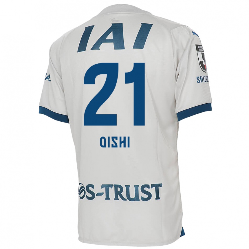 Niño Fútbol Camiseta Kaede Oishi #21 Blanco Azul 2ª Equipación 2024/25 Perú