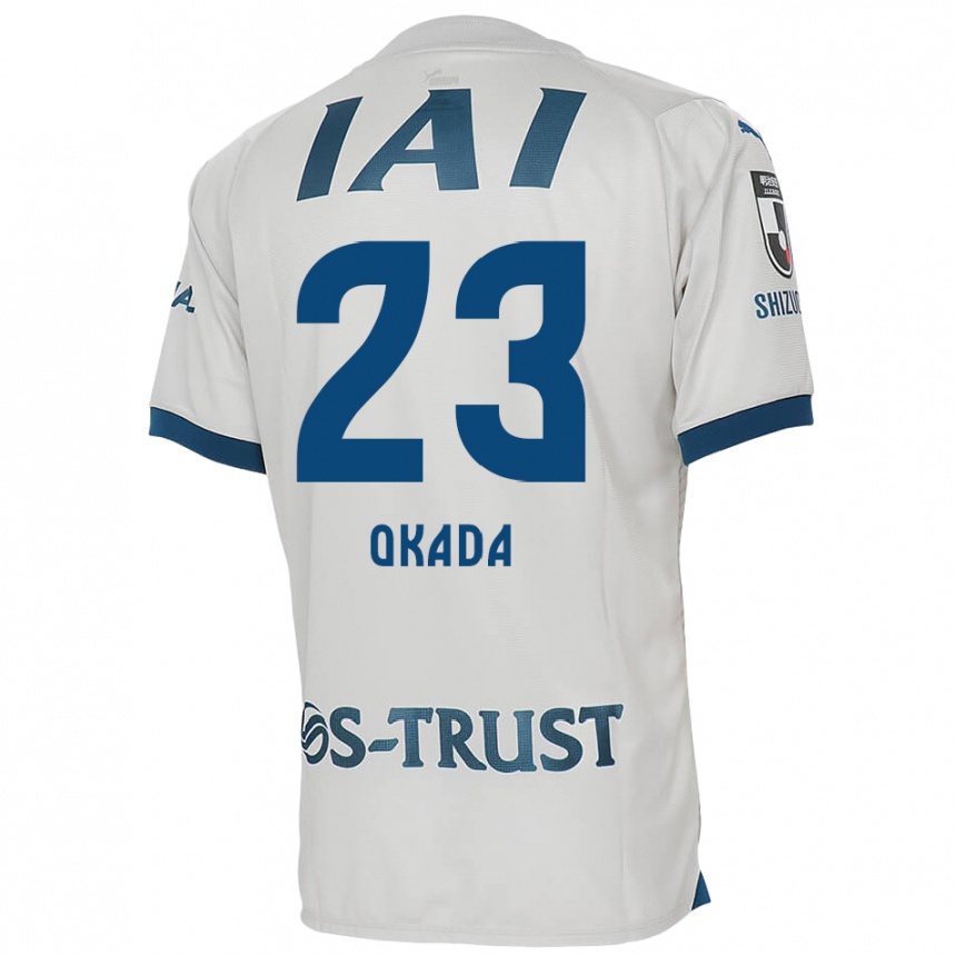 Niño Fútbol Camiseta Shu Okada #23 Blanco Azul 2ª Equipación 2024/25 Perú