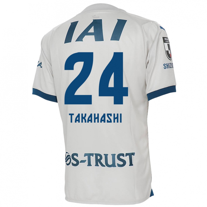 Niño Fútbol Camiseta Yuzuki Takahashi #24 Blanco Azul 2ª Equipación 2024/25 Perú