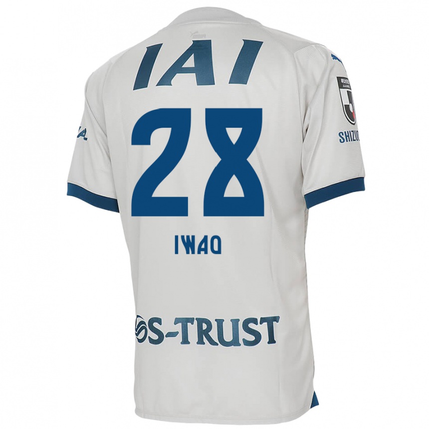 Niño Fútbol Camiseta Takeru Iwao #28 Blanco Azul 2ª Equipación 2024/25 Perú