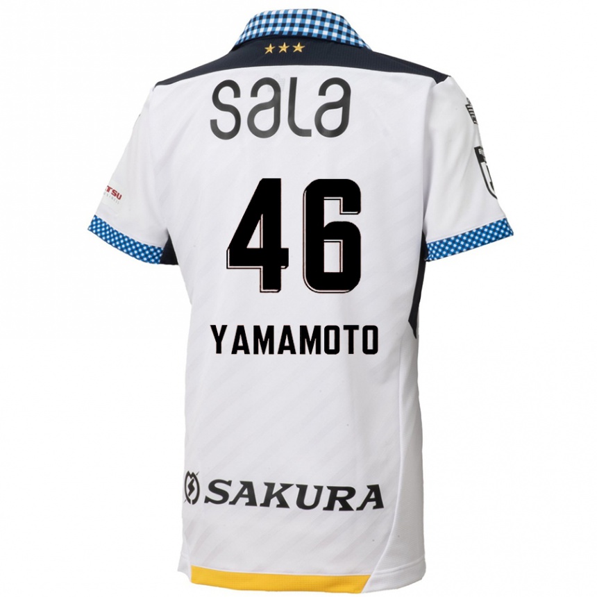 Niño Fútbol Camiseta Shota Yamamoto #46 Blanco Negro 2ª Equipación 2024/25 Perú