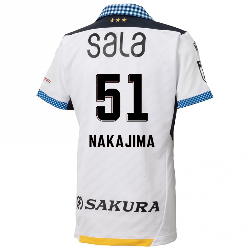 Niño Fútbol Camiseta Keitaro Nakajima #51 Blanco Negro 2ª Equipación 2024/25 Perú