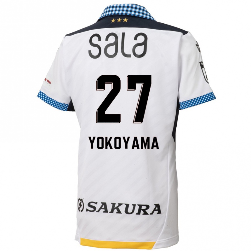 Niño Fútbol Camiseta Kota Yokoyama #27 Blanco Negro 2ª Equipación 2024/25 Perú