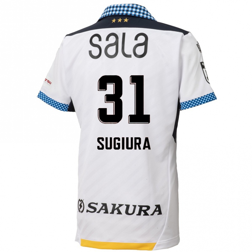 Niño Fútbol Camiseta Rinnosuke Sugiura #31 Blanco Negro 2ª Equipación 2024/25 Perú