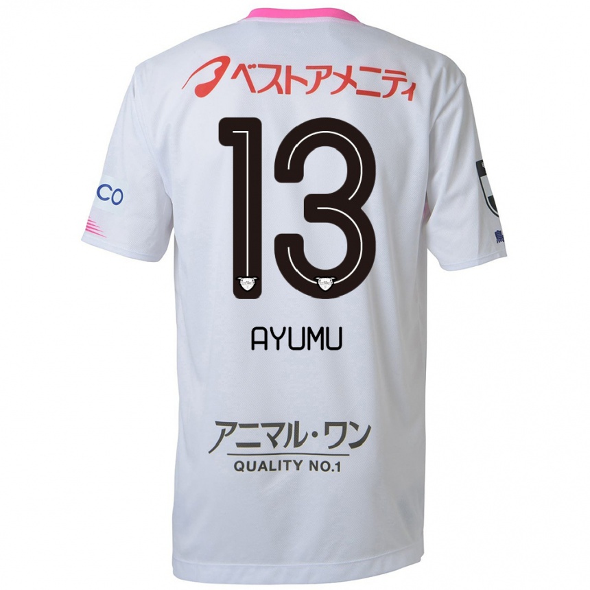 Niño Fútbol Camiseta Ayumu Yokoyama #13 Blanco Azul Rosa 2ª Equipación 2024/25 Perú