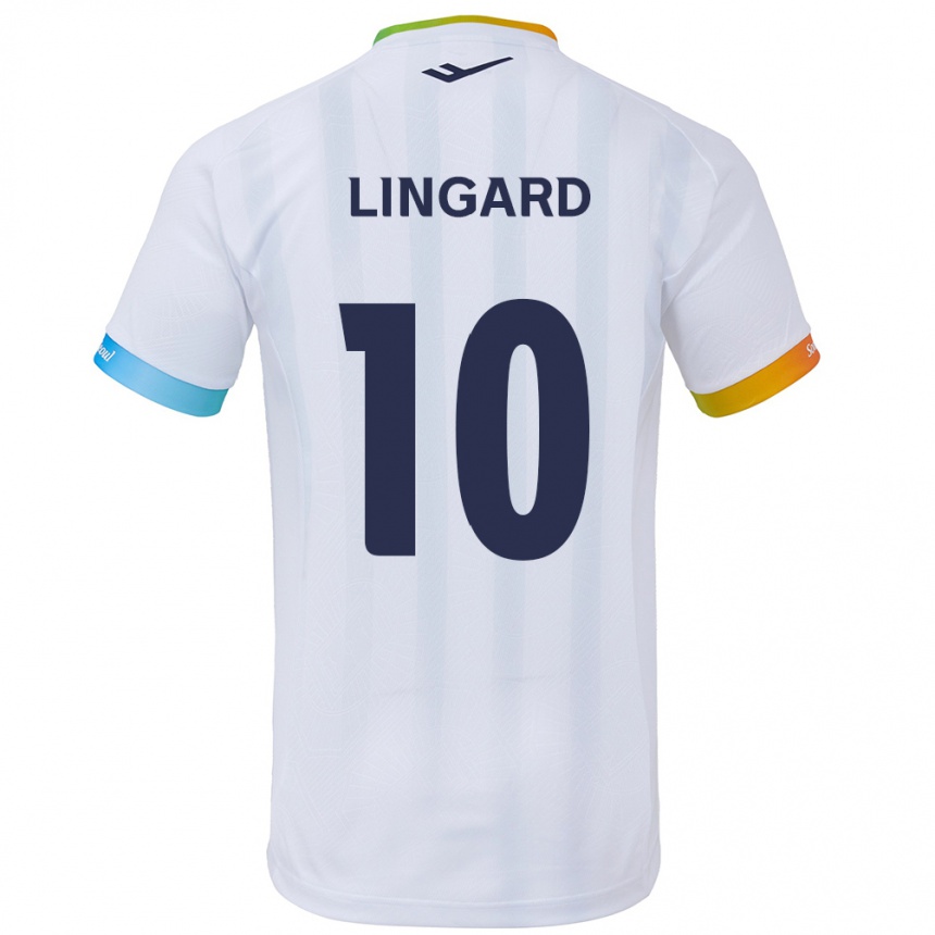 Niño Fútbol Camiseta Jesse Lingard #10 Blanco Azul 2ª Equipación 2024/25 Perú