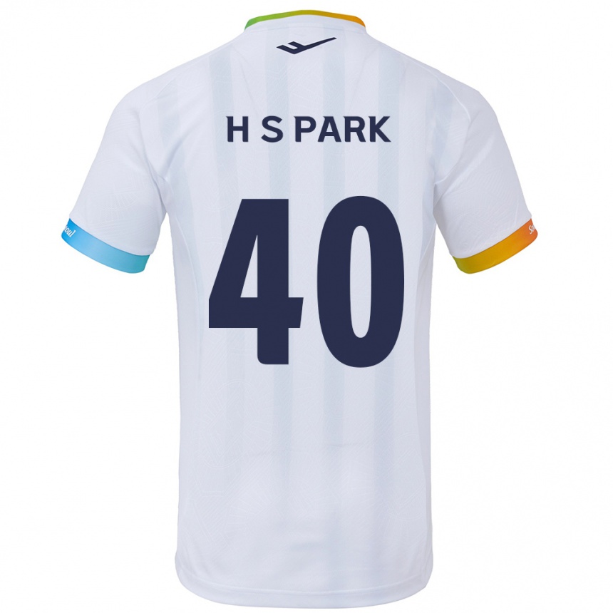 Niño Fútbol Camiseta Seong-Hun Park #40 Blanco Azul 2ª Equipación 2024/25 Perú