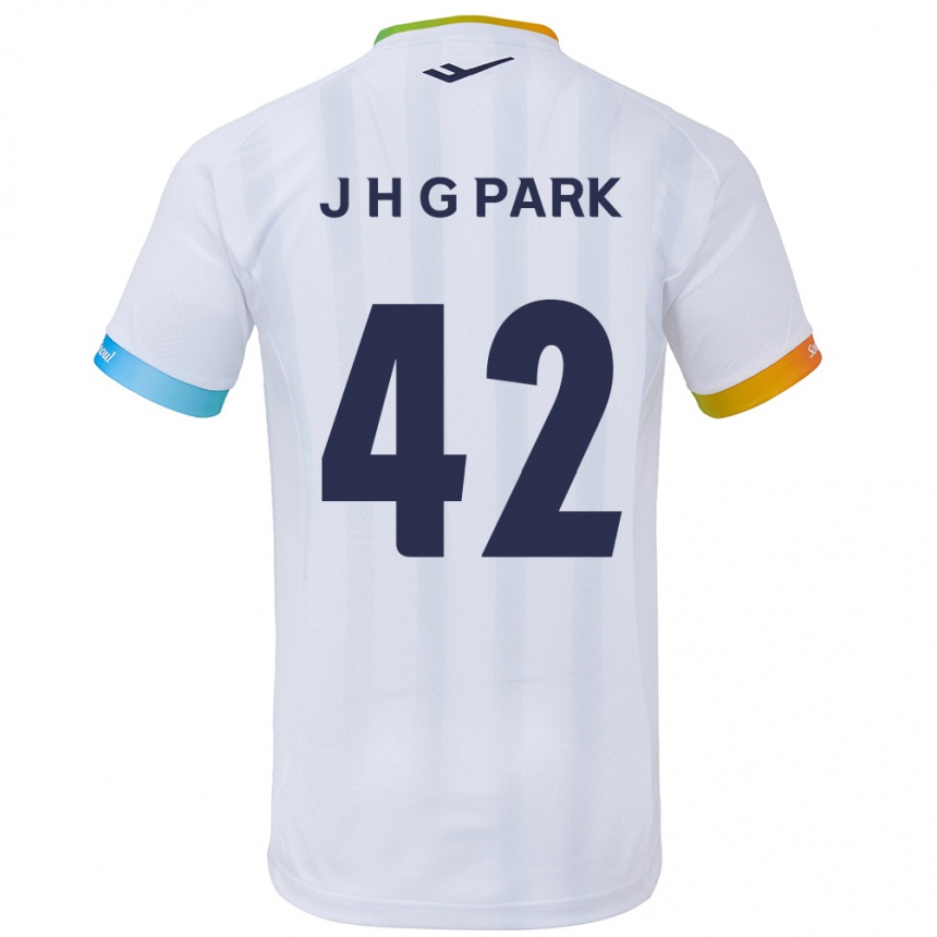 Niño Fútbol Camiseta Jang Han-Gyeol Park #42 Blanco Azul 2ª Equipación 2024/25 Perú