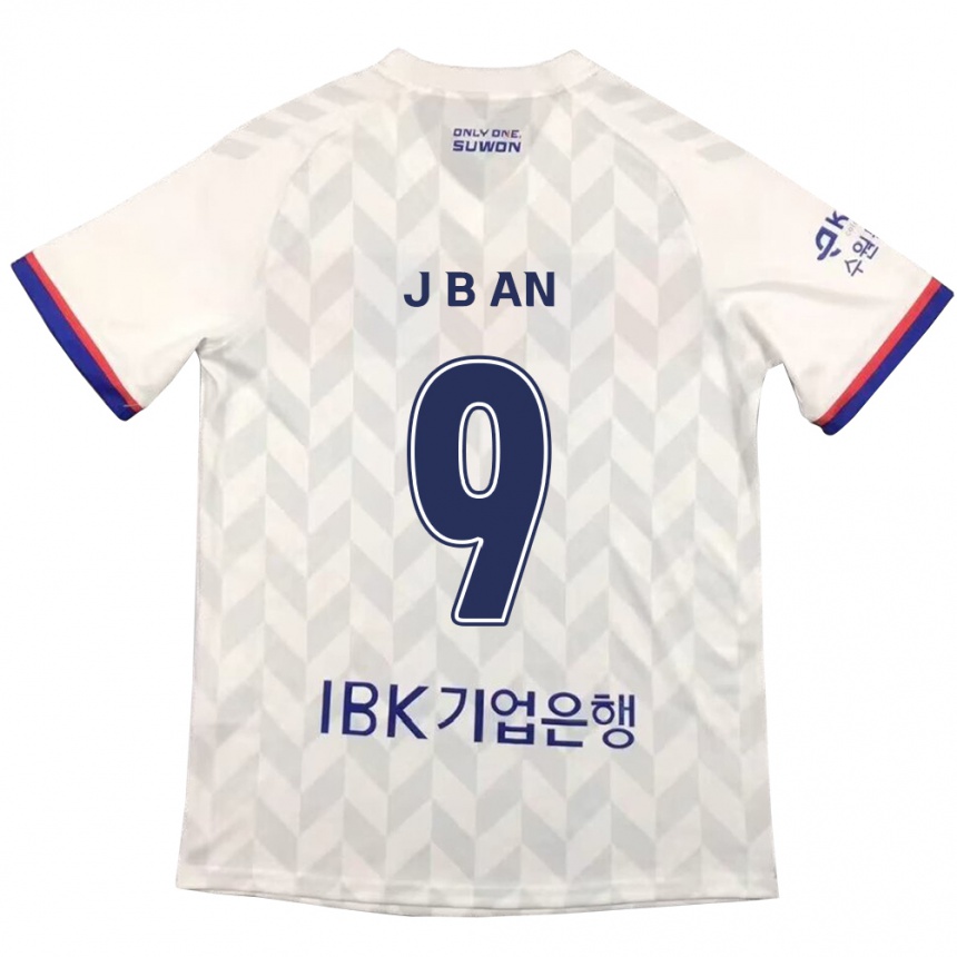 Niño Fútbol Camiseta Byong-Jun An #9 Blanco Azul 2ª Equipación 2024/25 Perú