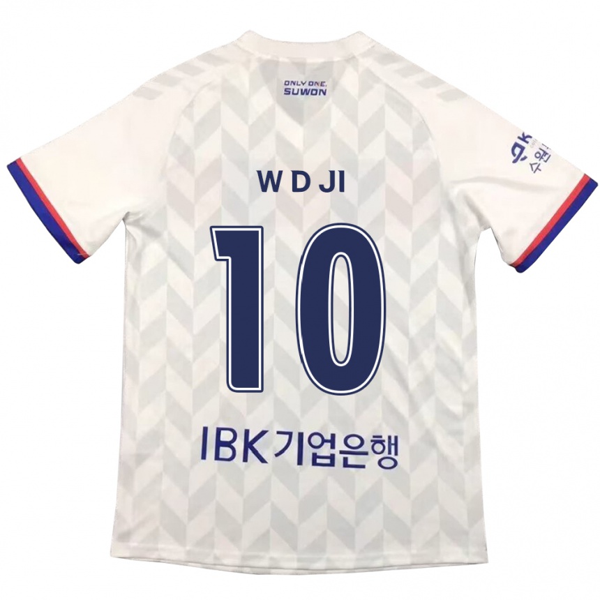 Niño Fútbol Camiseta Dong-Won Ji #10 Blanco Azul 2ª Equipación 2024/25 Perú