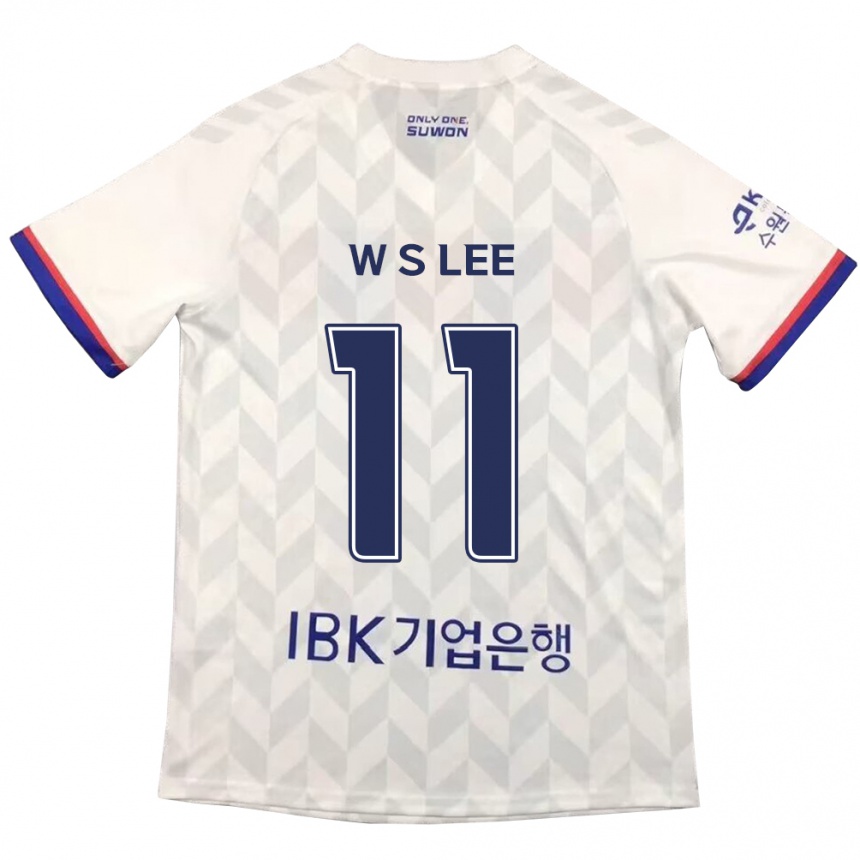 Niño Fútbol Camiseta Seung-Woo Lee #11 Blanco Azul 2ª Equipación 2024/25 Perú