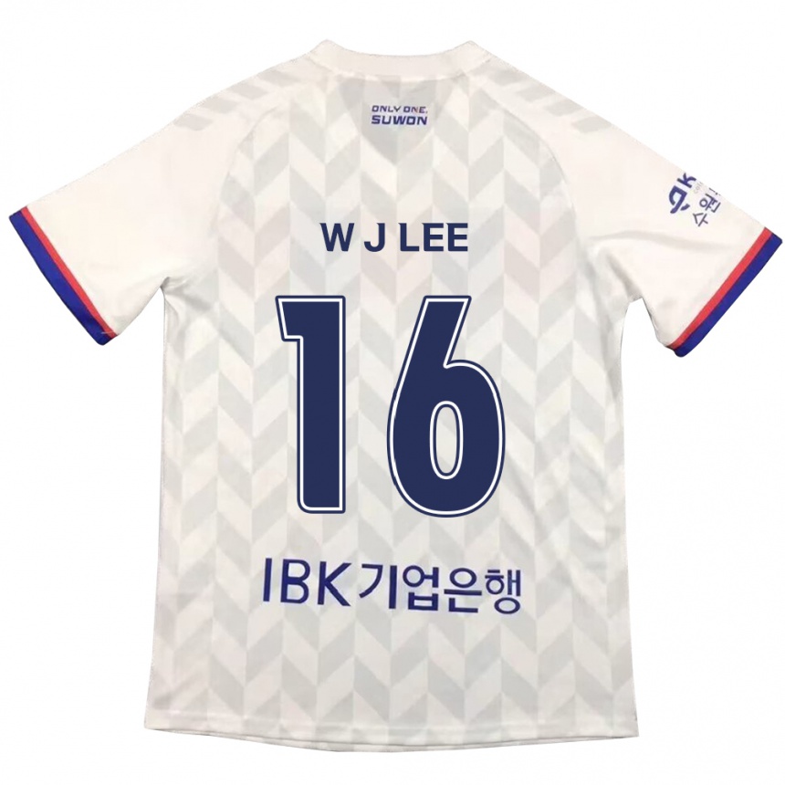 Niño Fútbol Camiseta Jae-Won Lee #16 Blanco Azul 2ª Equipación 2024/25 Perú