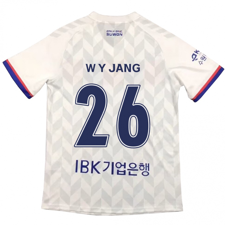 Niño Fútbol Camiseta Young-Woo Jang #26 Blanco Azul 2ª Equipación 2024/25 Perú