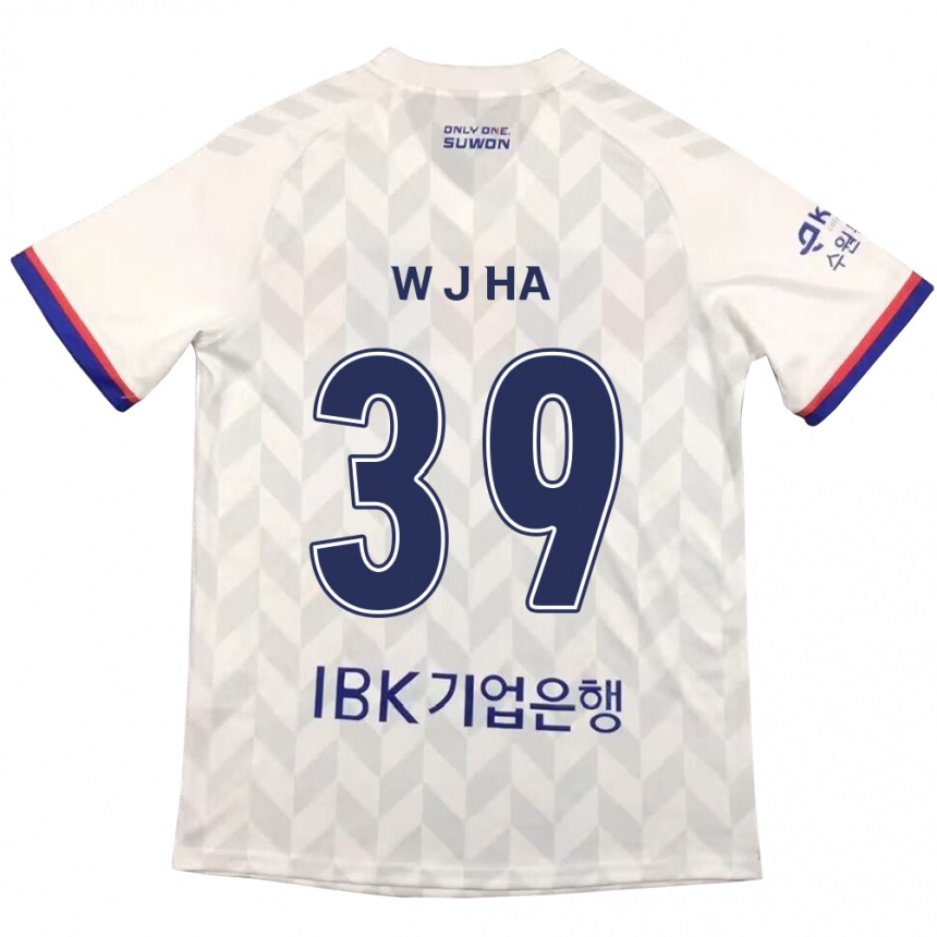 Niño Fútbol Camiseta Jung-Woo Ha #39 Blanco Azul 2ª Equipación 2024/25 Perú