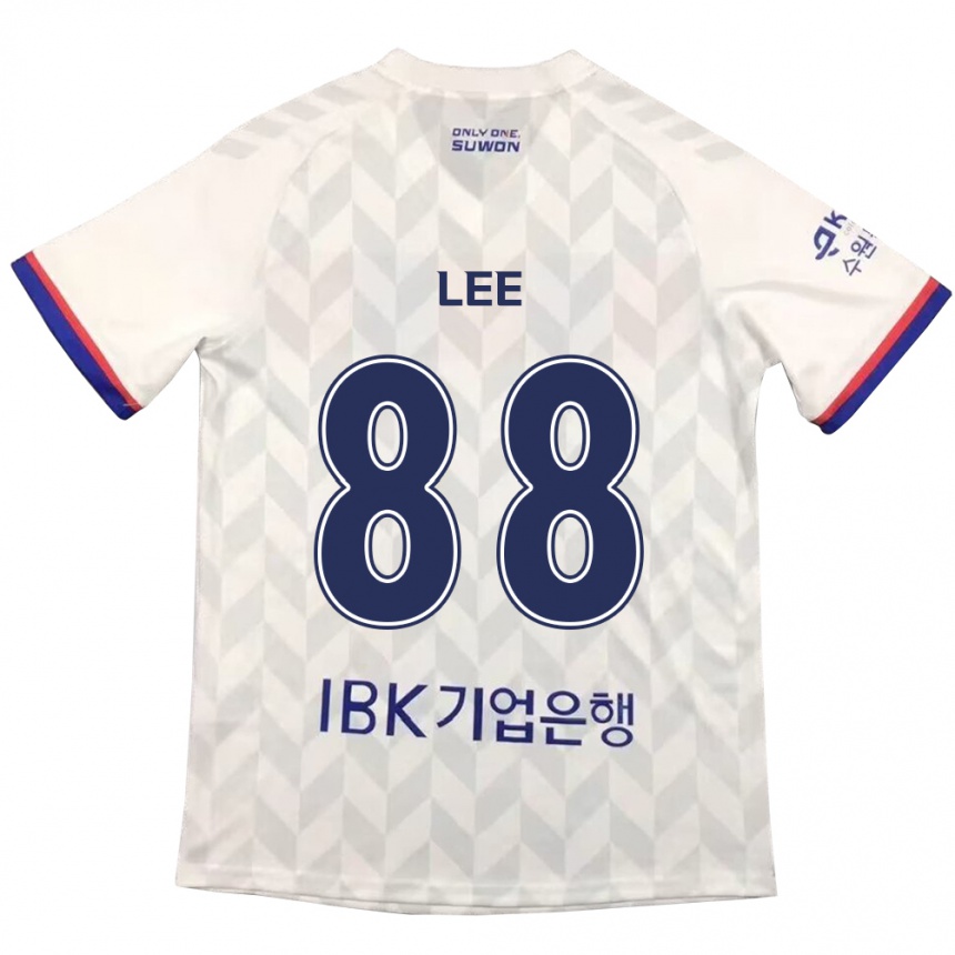 Niño Fútbol Camiseta Yong Lee #88 Blanco Azul 2ª Equipación 2024/25 Perú